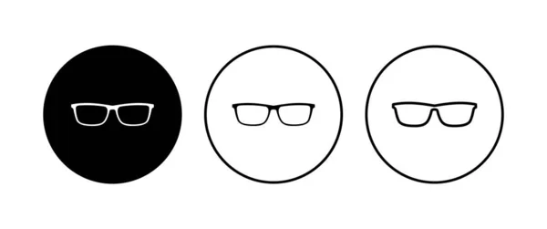 Glasses Icon Set Glasses Vector Icon — Stock Vector