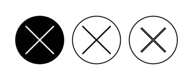 Simgeyi kapat. Simge vektörünü sil. çapraz işaret