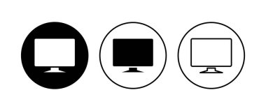 Bilgisayar simgesi ayarlandı. bilgisayar izleyici simgesi vektörü.