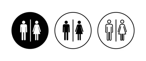 Toilettensymbole Gesetzt Toiletten Symbolvektor Badezimmerschild Toilette — Stockvektor