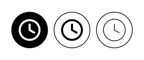 Clock Icon Set Time Icon Vector Watch Icon Symbol — Stock Vector