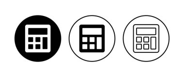 Hesap makinesi simgesi seti. Hesap makinesi simgesi. hesap makinesi vektörü