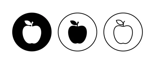 Набор Иконок Apple Значок Вектора Apple Яблочный Сироп Веб Дизайна — стоковый вектор