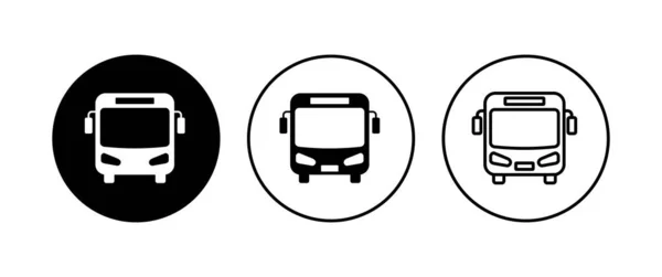 Набор Значков Автобуса Значок Вектора Шины — стоковый вектор