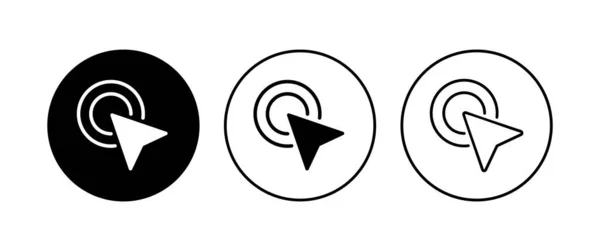 Cliquez Sur Icône Ensemble Flèche Pointeur Icône Vecteur Icône Curseur — Image vectorielle