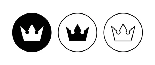 Набір Значків Корони Коронка Векторна Іконка — стоковий вектор