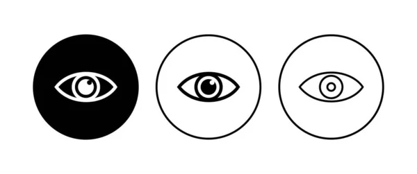 Набор Значков Глаз Значок Вектора Глаза Иконка Look Vision — стоковый вектор