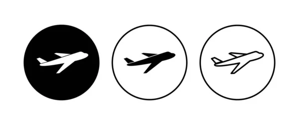 Set Iconos Avión Icono Avión Vector Símbolo Transporte Ilustración Viajes — Vector de stock