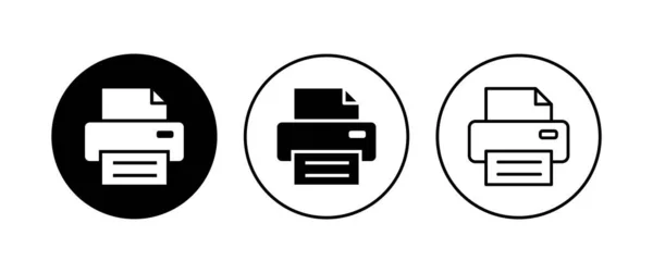 Imprimer Icône Ensemble Icône Imprimante Vecteur — Image vectorielle