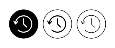 Tarih simgesi seti. son olay geçmişi