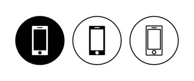 Telefon simgesi ayarlandı. Simge vektörünü ara. telefon sembolü