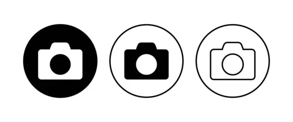 カメラのアイコンセット 写真カメラのアイコン カメラ写真のアイコン — ストックベクタ