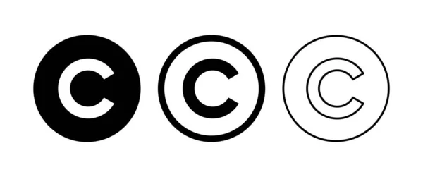 Conjunto Iconos Copyright Símbolos Copyright — Vector de stock