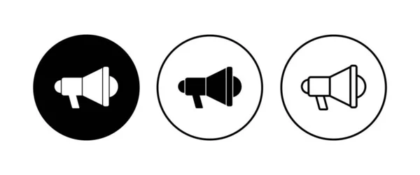 Megaphon Icon Set Lautsprechersymbolvektor — Stockvektor