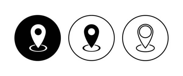 Set Icone Ardiglione Vettore Icona Posizione Icona Destinazione Pin Mappa — Vettoriale Stock