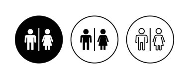 Tuvalet ikonu seti. Tuvalet ikon vektörü. Banyo tabelası. wc, tuvalet