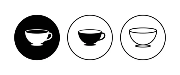 Σύνολο Εικονιδίων Φλιτζάνι Καφέ Κύπελλο Ένα Διάνυσμα Εικονίδιο Καφέ — Διανυσματικό Αρχείο