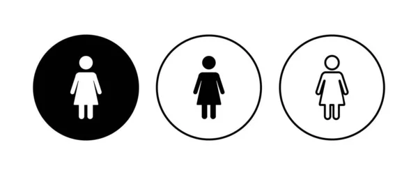 Vrouwelijke Icoon Set Vrouw Pictogram Vector — Stockvector