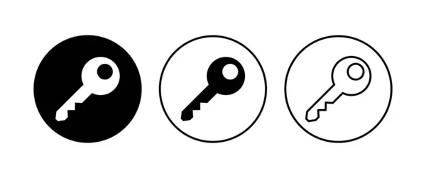 Sleutelpictogram Ingesteld Belangrijkste Vectoricoon Belangrijkste Symbool — Stockvector