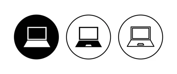 Laptop Icon Set Computer Icon Vektor — Stockvektor