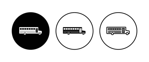 Σύνολο Εικονιδίων Λεωφορείου Εικονίδιο Διανύσματος — Διανυσματικό Αρχείο
