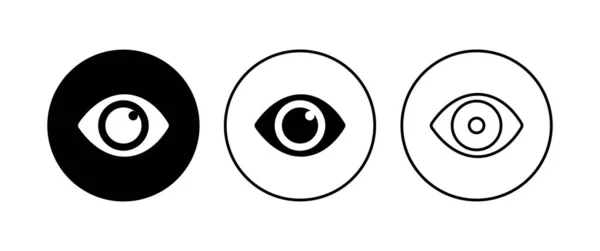 Conjunto Iconos Icono Del Vector Ocular Icono Mirada Visión — Archivo Imágenes Vectoriales