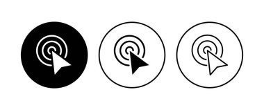 Simge setine tıklayın. işaret ok simgesi. imleç simgesi vektörü