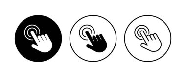 El tıklama simgesi seti. işaret simgesi vektörü. el imleç simgesi vektörü