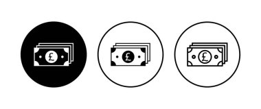 Para simgesi ayarlandı. Para vektörü simgesi. 