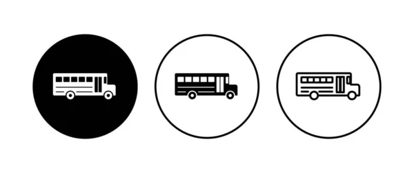 Bus Symbol Gesetzt Busvektorsymbol — Stockvektor