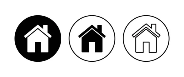 Haus Ikone Gesetzt Home Icon Vektor — Stockvektor