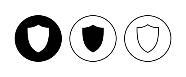 Ensemble Icônes Bouclier Icône Protection Vecteur Icône Vectorielle Sécurité — Image vectorielle