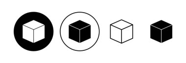 Kutu simgesi seti. kutu vektör simgesi, paket, paket