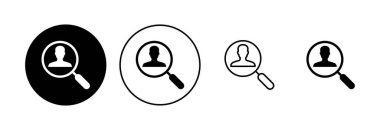 Simge kiralama seti. Arama işi boşluk simgesi. İnsan kaynakları konsepti. İşe alım.