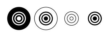 Hedef simgesi ayarlandı. hedef simge vektörü. hedef pazarlama simgesi vektörü
