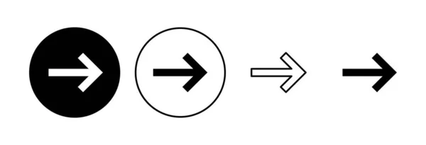 Conjunto Ícone Seta Símbolo Seta Sinal Seta Para Seu Web —  Vetores de Stock