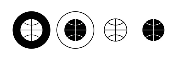 篮球图标集 篮球运动图标 篮球标识向量图标 — 图库矢量图片