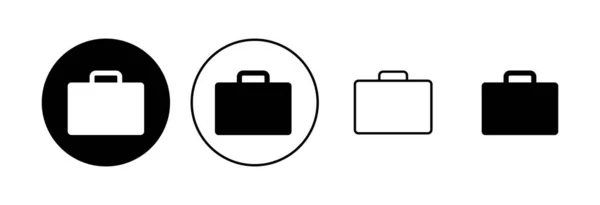 Briefcase Icon Set Suitcase Icon Luggage Symbol — Stock Vector