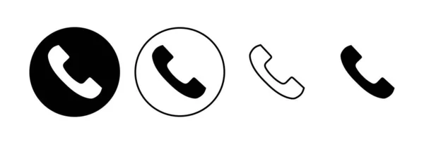 Набор Значков Вызова Вектор Значка Телефона Вектор Значка Телефона Свяжитесь — стоковый вектор