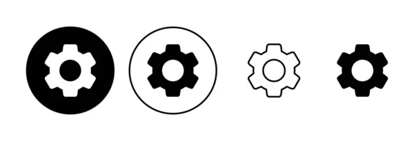 Установка Набора Икон Символ Значка Cog Settings — стоковый вектор