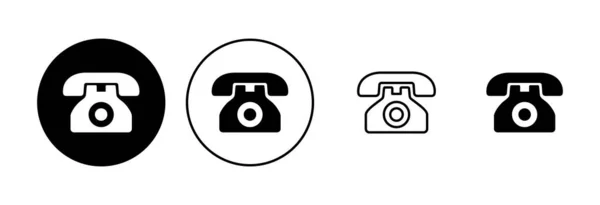 Conjunto Iconos Telefónicos Icono Del Teléfono Vector — Vector de stock