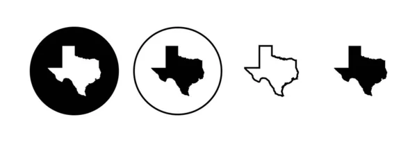 Texas Ikone Gesetzt Texas Zeichensymbol — Stockvektor