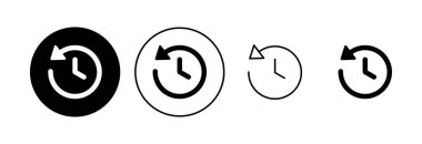 Tarih simgesi seti. son olay geçmişi