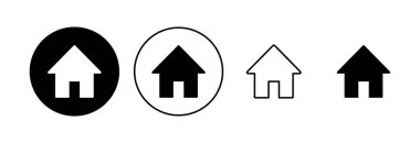 Ev simgesi seti. Ev simgesi vektörü