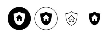 Ev sigortası ikonu. ev koruma simgesi