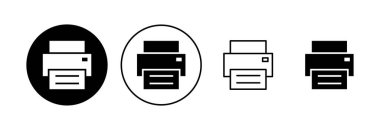 Yazdırma simgesi seti. yazıcı simgesi vektörü. 