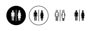 Tuvalet ikonu seti. Tuvalet ikon vektörü. Banyo tabelası. wc, tuvalet