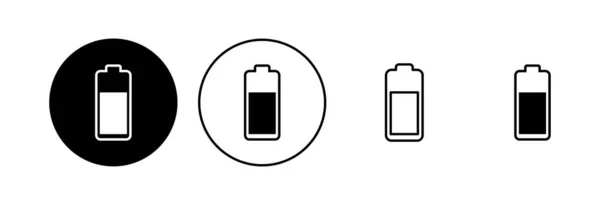 Batterijpictogram Ingesteld Acculading Niveau Batterij Oplaadpictogram — Stockvector