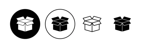 Box Icon Set Box Vector Icon Package Parcel — Stock Vector