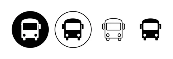 Bus Symbol Gesetzt Busvektorsymbol — Stockvektor